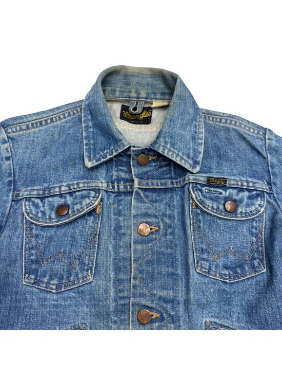 Vintage Wrangler Women's Blue Jean Jacket, Size 32 Made in USA - Picture 3 of 11